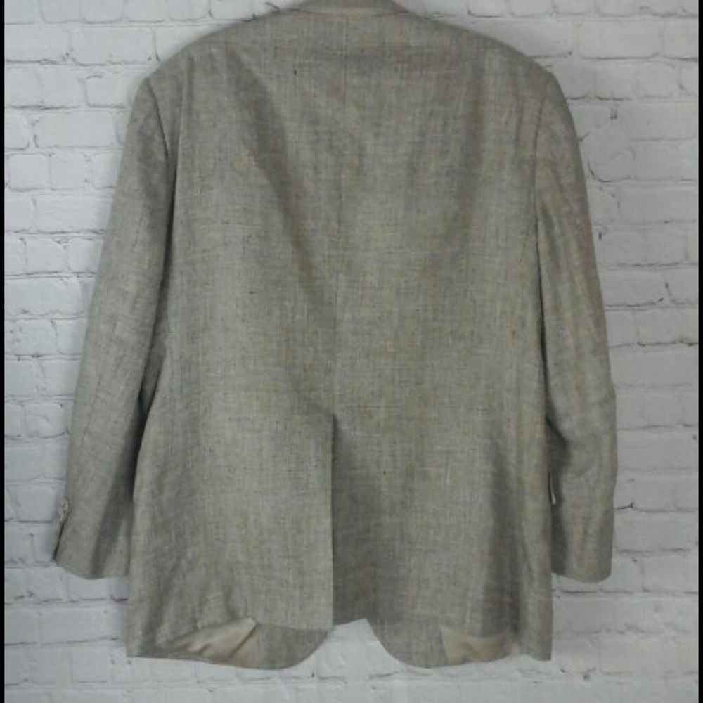 Silfino Mens Tan Pure Silk Sport Blazer Sz. 40R - Picture 3 of 5